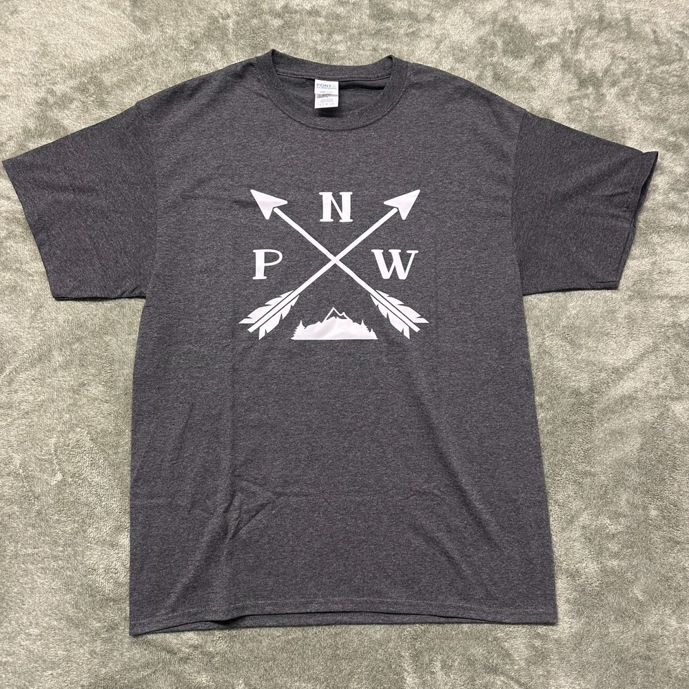 PNW - Pacific Northwest - Outdoors - Graphic T-shirt -‎ Size Large - Unisex
